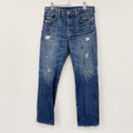 Levi’s　リーバイス　501　ダメージデニムパンツ/ジーンズ　ボタンフライ　縦落ち　鬼ヒゲ　インディゴ　W32サイズ