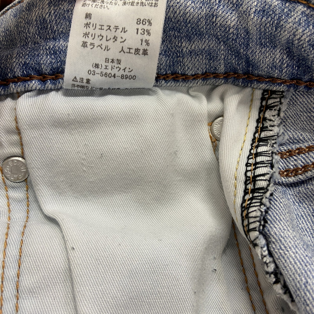 EDWIN　エドウィン　407　デニムパンツ/ジーンズ　ジップフライ　インディゴ　Ｗ32サイズ