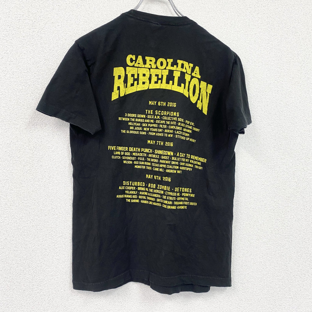 tultex　CAROLINA REBELLION　半袖プリントTシャツ　音楽T　黒　ブラック　Mサイズ