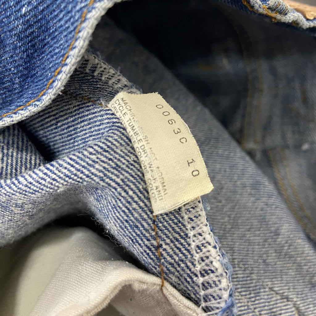 ～90s　Levi’ｓ　リーバイス　デニムスカート　スリット入り　リメイク　再構築　インディゴ　W25サイズ