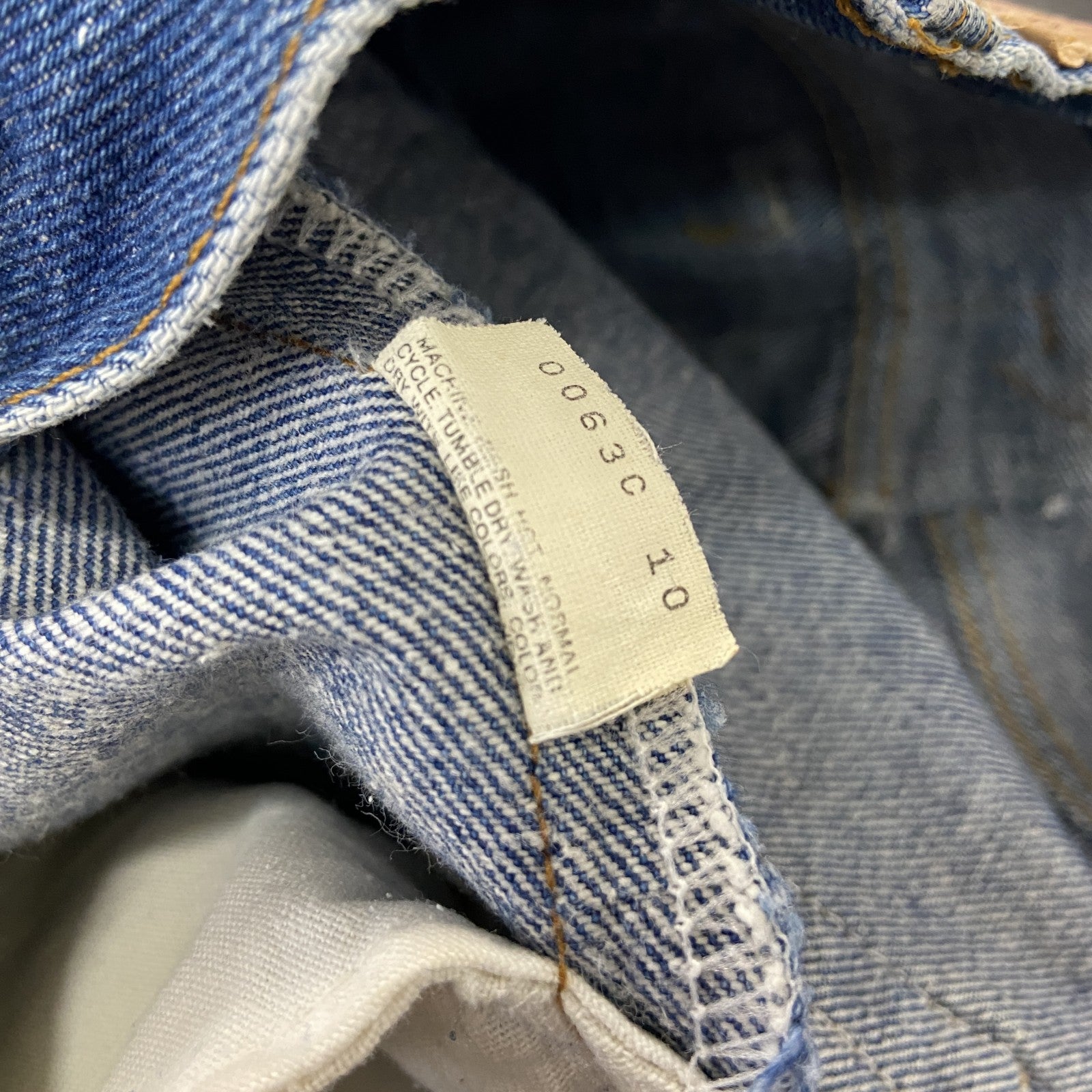 ～90s　Levi’ｓ　リーバイス　デニムスカート　スリット入り　リメイク　再構築　インディゴ　W25サイズ
