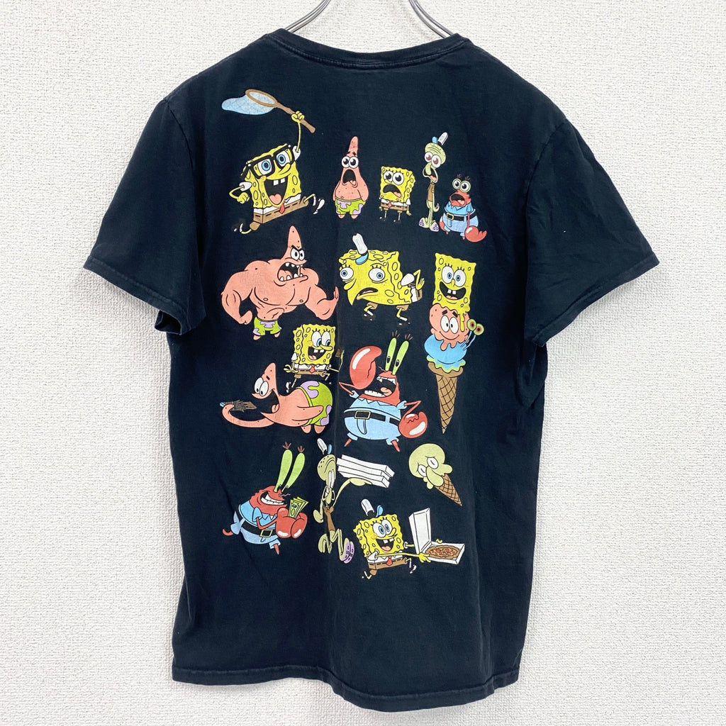 nickeiodeon　スポンジボブ　半袖プリントTシャツ　黒　ブラック　Mサイズ