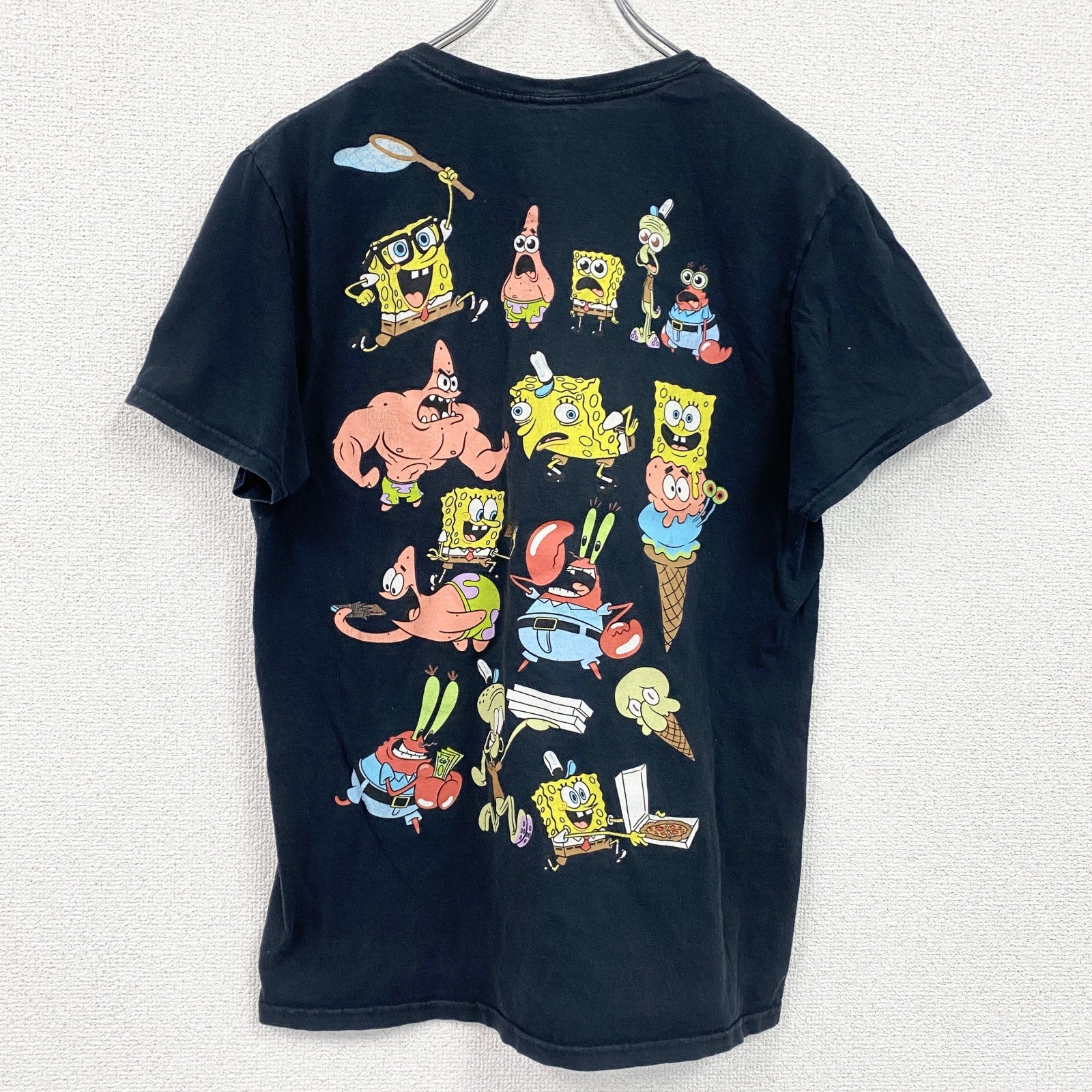 nickeiodeon　スポンジボブ　半袖プリントTシャツ　黒　ブラック　Mサイズ