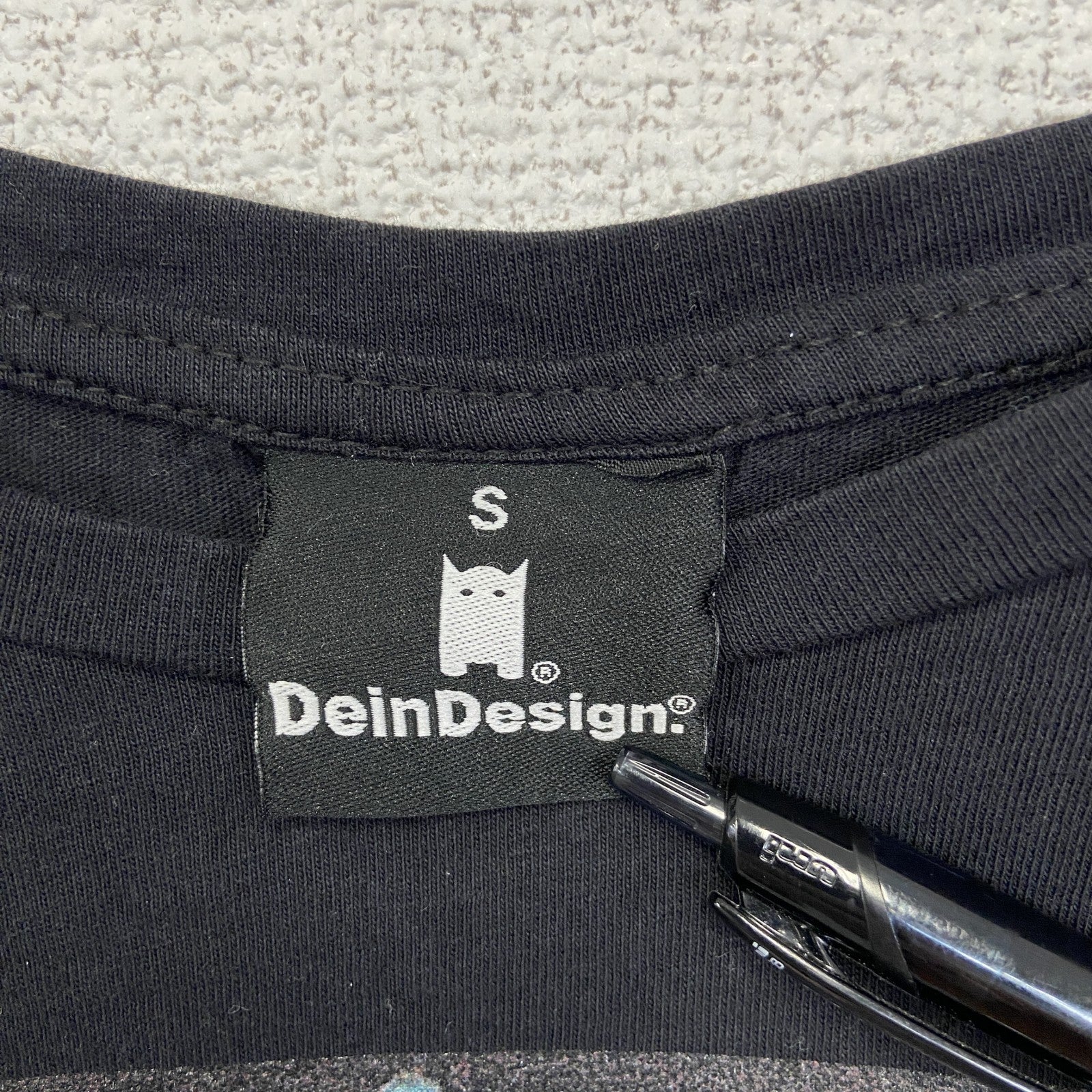 古着 used　DeinDesign.　半袖プリントTシャツ　ハリウッド俳優　カジュアルデザイン　シティーボーイ　黒　Sサイズ