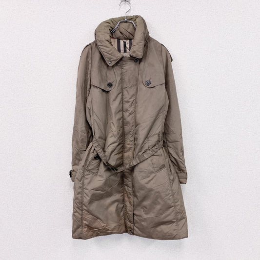 BURBERRY LONDON　バーバリーロンドン　トレンチコート　ステンカラーコート　中綿入り　ベージュ　14サイズ