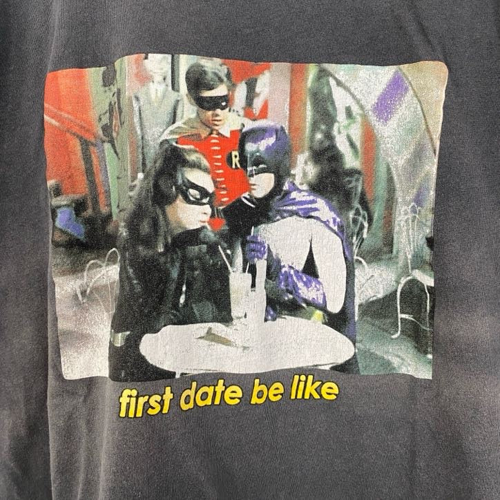 古着 used　BATMAN　バットマン　半袖ムービープリントTシャツ　クルーネック　レトロデザイン　黒　ブラック