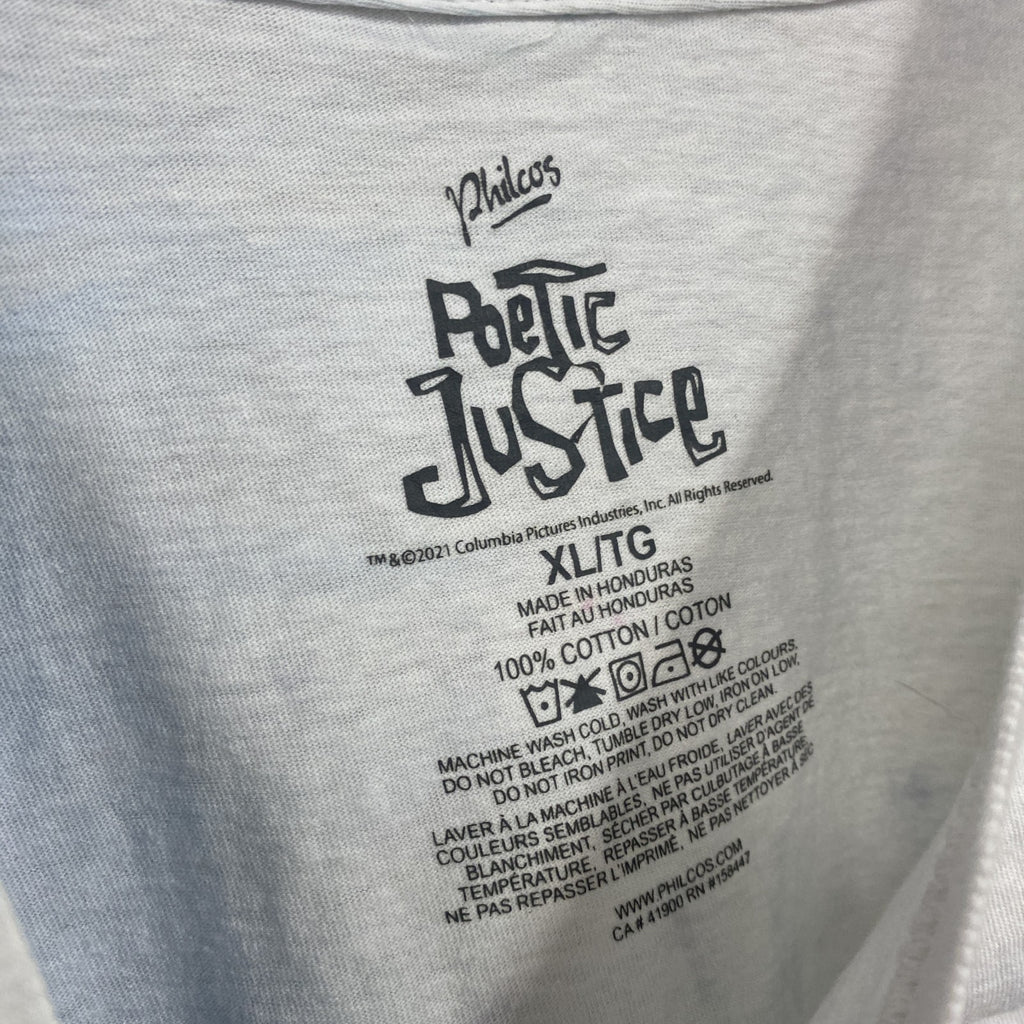 Poetic Justice　2PAC　半袖プリントTシャツ　ラップT　タイダイ柄　白　ホワイト　XLサイズ