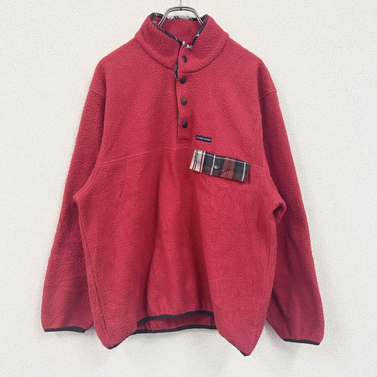 SOUTHERN PROPER　シンチラスナップTタイプ　ハーフボタンフリースプルオーバー　ポケット付　赤　レッド　Mサイズ