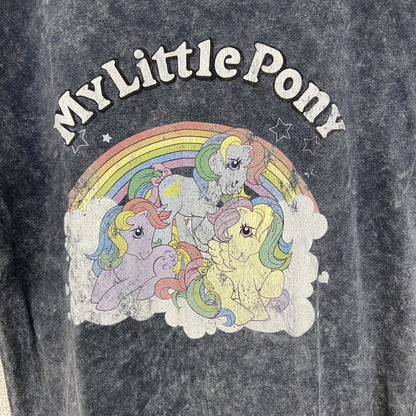 古着 used　MY Little Pony　半袖オリジナルプリントTシャツ　ユニコーン　虹　ファンシー　グレー　Sサイズ