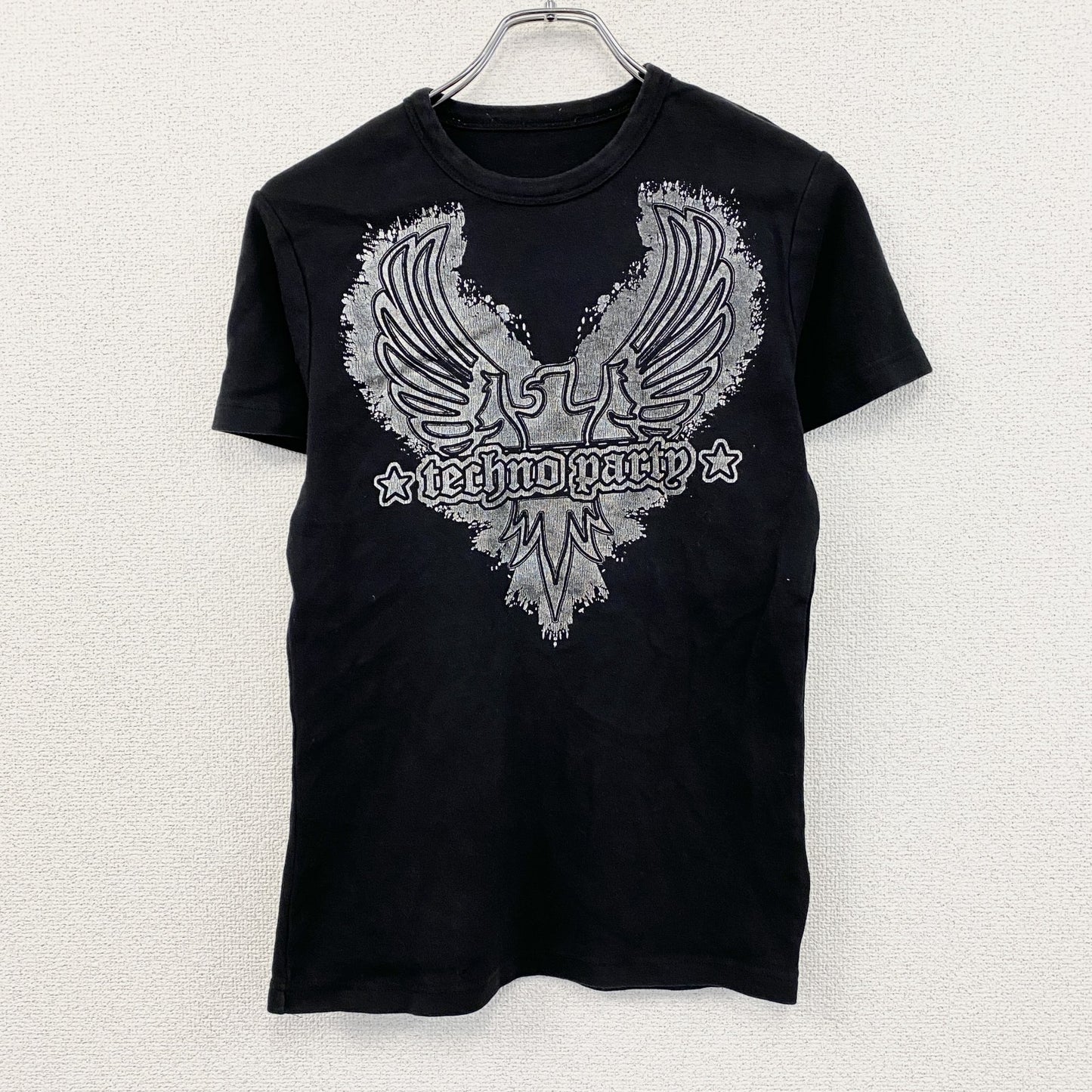半袖プリントTシャツ　黒　ブラック　