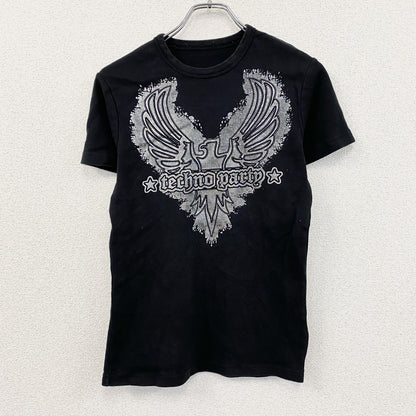 半袖プリントTシャツ　黒　ブラック　