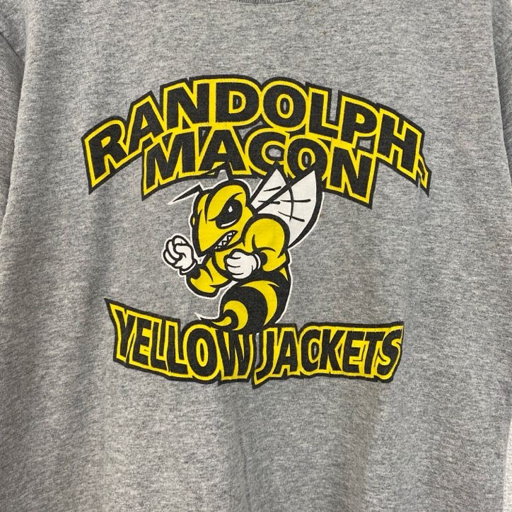 古着 used　FRUIT OF THE LOOM　半袖カレッジプリントTシャツ　レトロ　ランドルフ・メーコン　グレー　Sサイズ