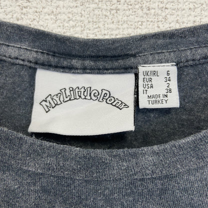 古着 used　MY Little Pony　半袖オリジナルプリントTシャツ　ユニコーン　虹　ファンシー　グレー　Sサイズ