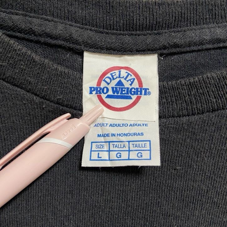 古着 used　DELTA　半袖カープリントTシャツ　クルーネック　Ford　フォード　シェルビー　車　黒　ブラック　Lサイズ