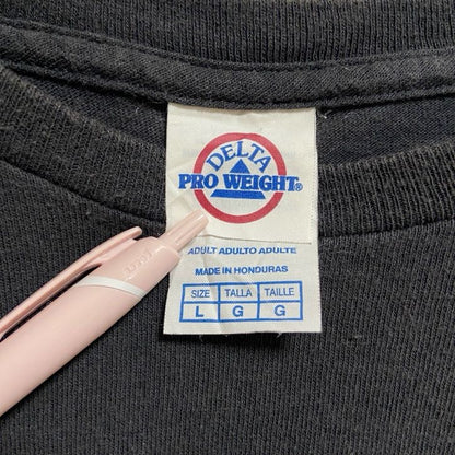 古着 used　DELTA　半袖カープリントTシャツ　クルーネック　Ford　フォード　シェルビー　車　黒　ブラック　Lサイズ