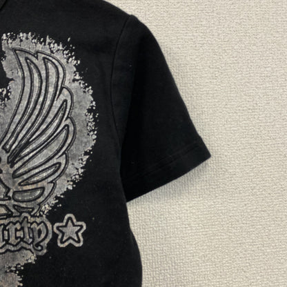 半袖プリントTシャツ　黒　ブラック　