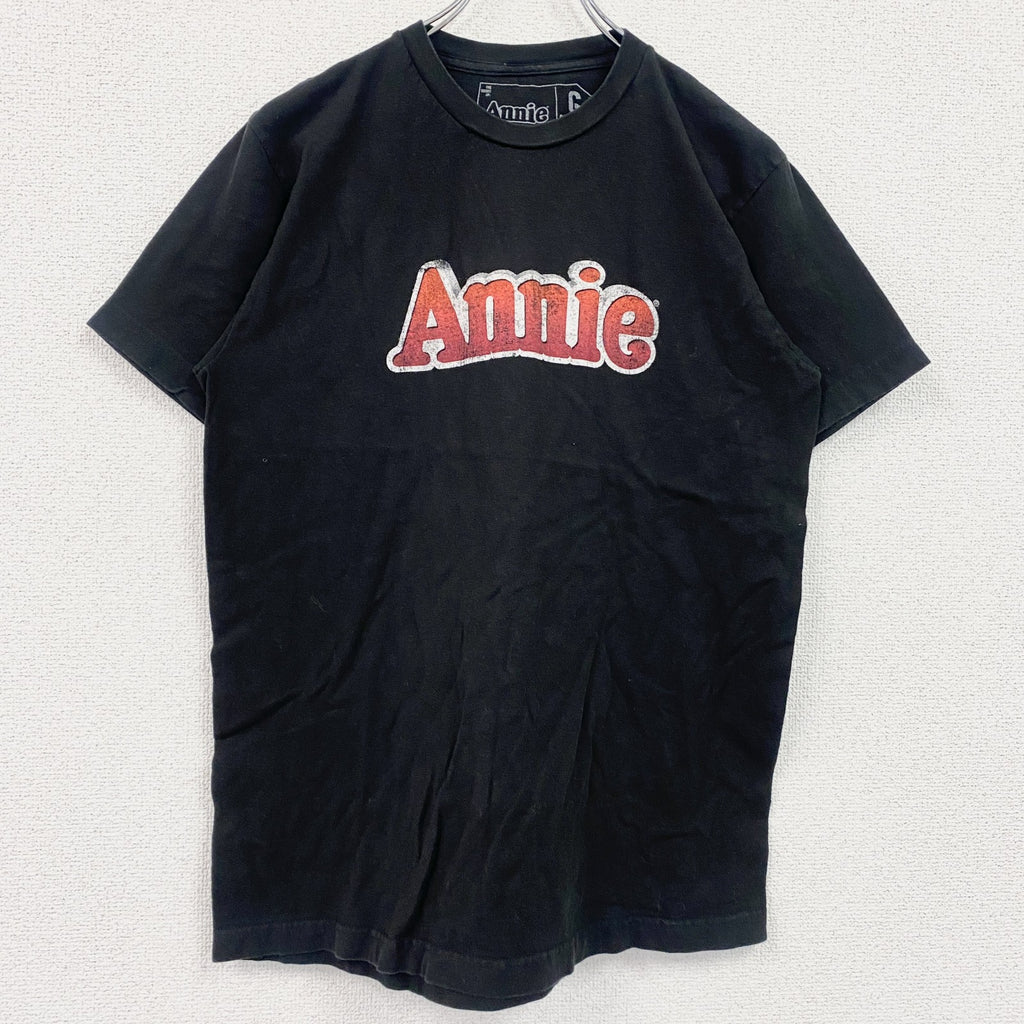 Annie　半袖プリントTシャツ　ミュージカルT　黒　ブラック　Ｍサイズ