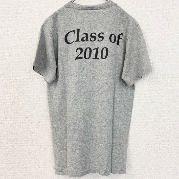 古着 used　FRUIT OF THE LOOM　半袖カレッジプリントTシャツ　レトロ　ランドルフ・メーコン　グレー　Sサイズ
