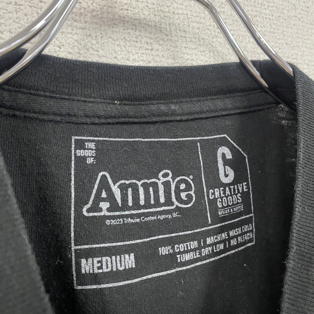 Annie　半袖プリントTシャツ　ミュージカルT　黒　ブラック　Ｍサイズ