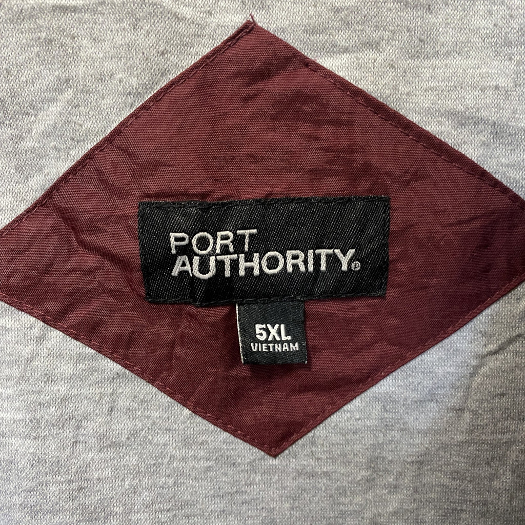 古着 used　PORT AUTHORITY　長袖カレッジロゴ刺繍ブルゾン　ソールズベリー大学　ビッグシルエット　5XLサイズ