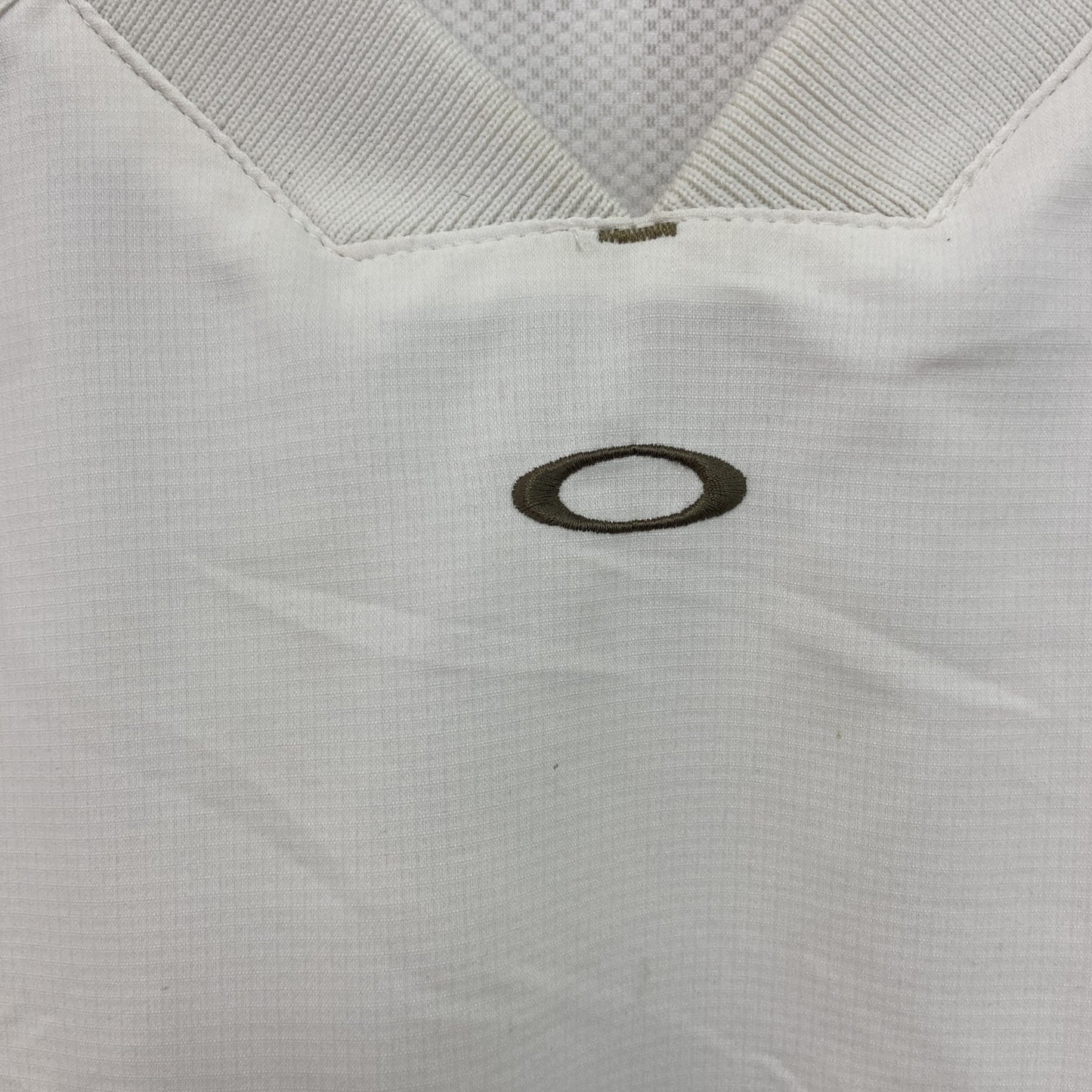 OAKLEY　オークリー　半袖プルオーバージャケット　ワンポイント　白　ホワイト　XLサイズ