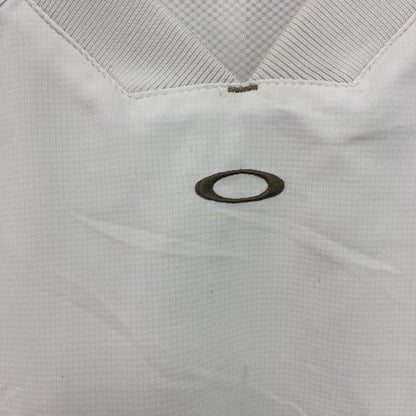 OAKLEY　オークリー　半袖プルオーバージャケット　ワンポイント　白　ホワイト　XLサイズ
