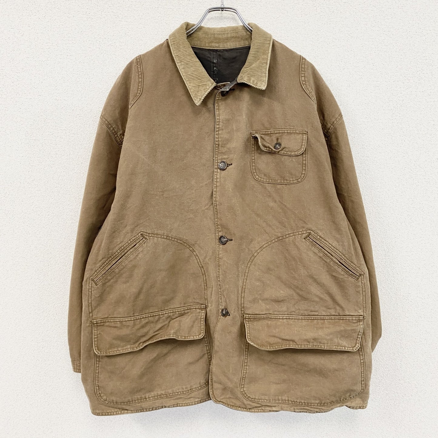 80s～　Thornton Bay　ソーントンベイ　ハンティングジャケット　リバーシブル　10つポケット　ブラウン　Lサイズ