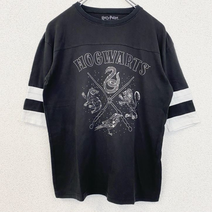 古着 used　Harry Potter　ハリー・ポッター　半袖ムービープリントTシャツ　クルーネック　黒　ブラック　Mサイズ