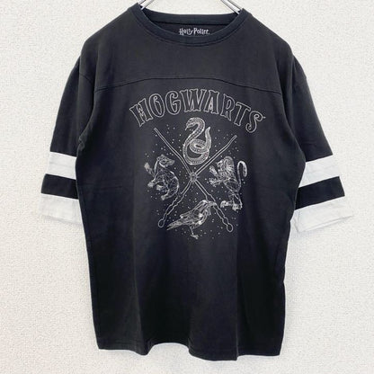 古着 used　Harry Potter　ハリー・ポッター　半袖ムービープリントTシャツ　クルーネック　黒　ブラック　Mサイズ