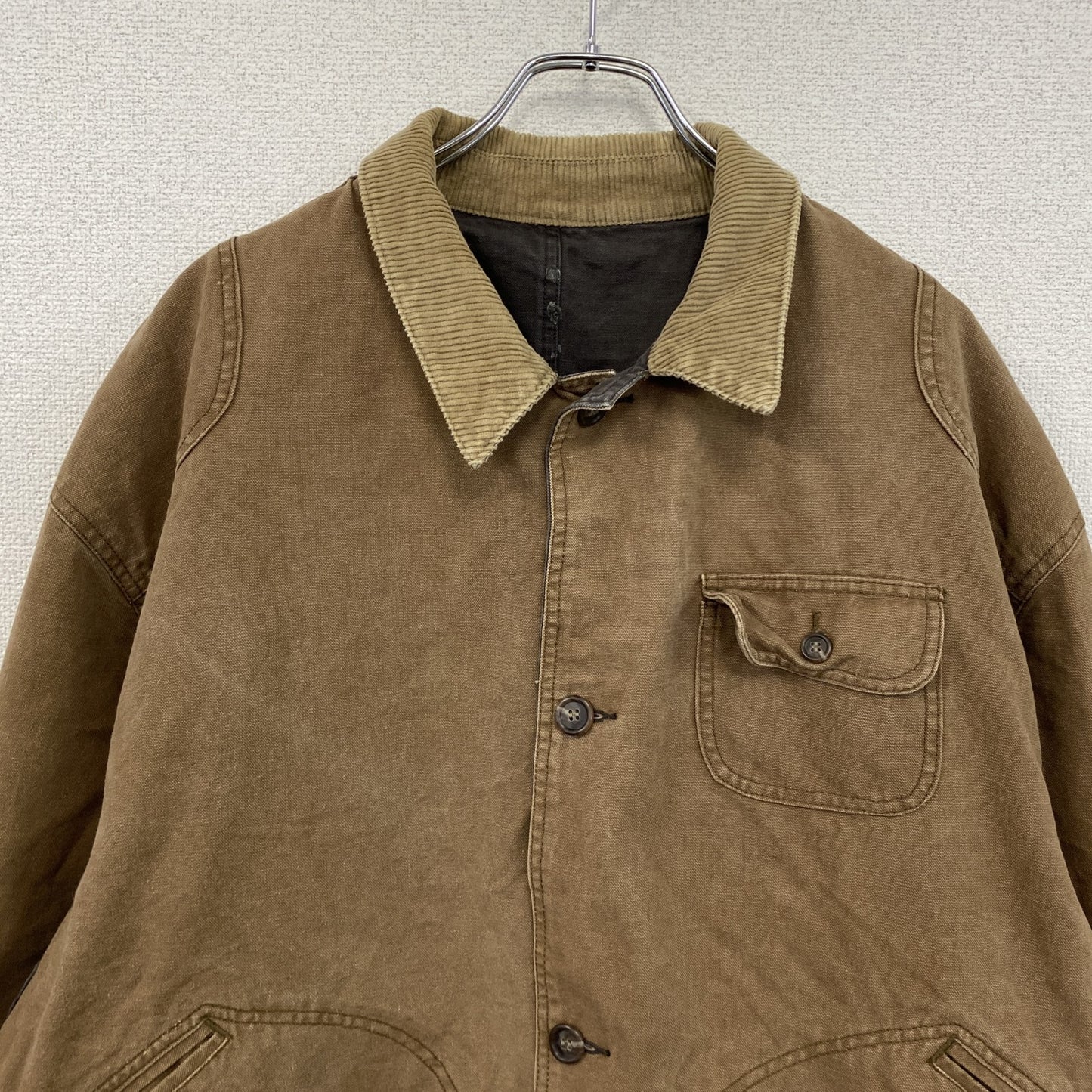 80s～　Thornton Bay　ソーントンベイ　ハンティングジャケット　リバーシブル　10つポケット　ブラウン　Lサイズ