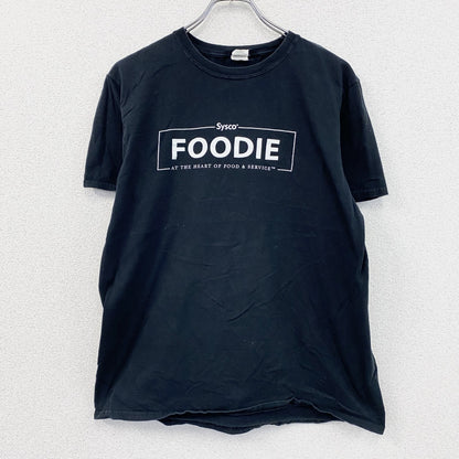 GILDAN　ギルダン　半袖プリントTシャツ　Sysco　企業ロゴ　クルーネック　黒　ブラック　Lサイズ