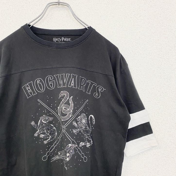 古着 used　Harry Potter　ハリー・ポッター　半袖ムービープリントTシャツ　クルーネック　黒　ブラック　Mサイズ