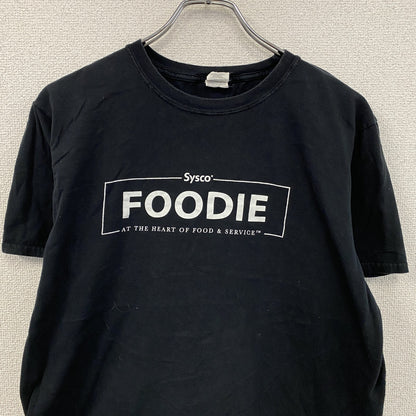 GILDAN　ギルダン　半袖プリントTシャツ　Sysco　企業ロゴ　クルーネック　黒　ブラック　Lサイズ