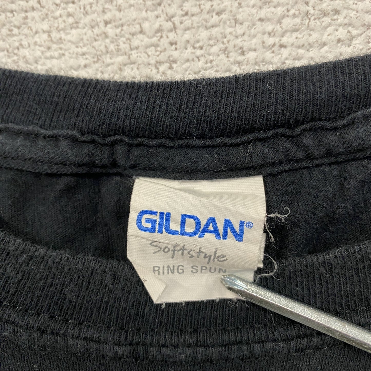 GILDAN　ギルダン　半袖プリントTシャツ　Sysco　企業ロゴ　クルーネック　黒　ブラック　Lサイズ