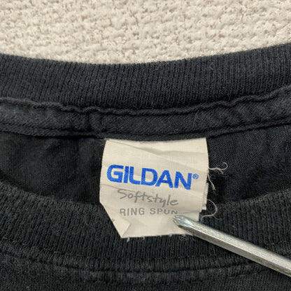 GILDAN　ギルダン　半袖プリントTシャツ　Sysco　企業ロゴ　クルーネック　黒　ブラック　Lサイズ