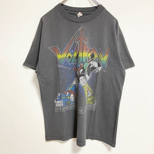 古着 used　VOLTRON ボルトロン　半袖海外アニメプリントTシャツ　ゴライオン　レトロ　ロボット　グレー　Mサイズ