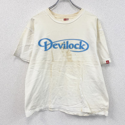Devilock　デビロック　半袖プリントTシャツ　白　ホワイト　Lサイズ