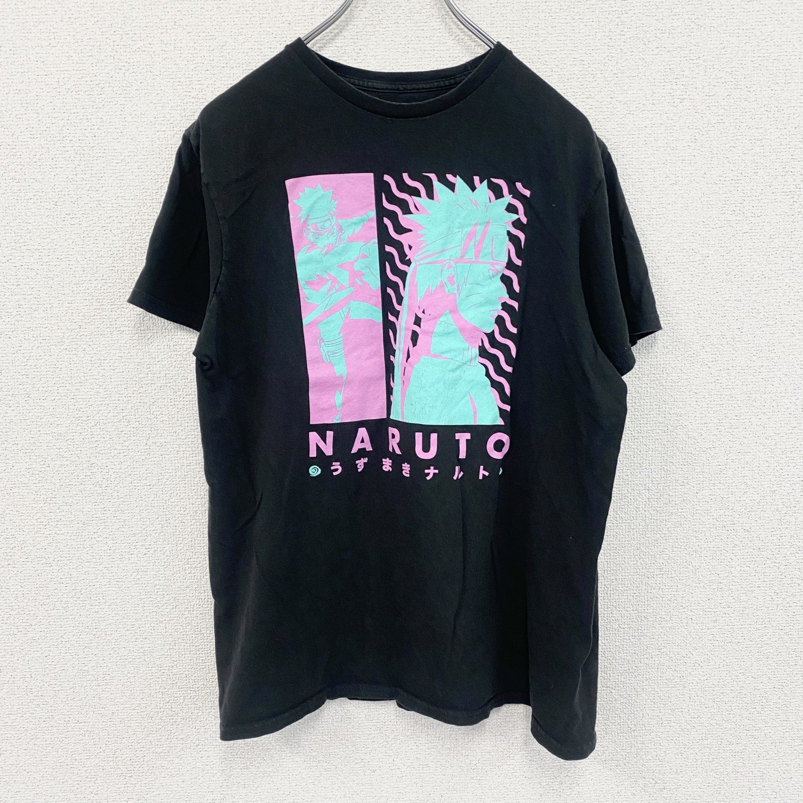 NARUTO　ナルト疾風伝　半袖アニメプリントTシャツ　ブラック　Mサイズ
