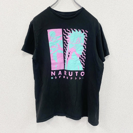 NARUTO　ナルト疾風伝　半袖アニメプリントTシャツ　ブラック　Mサイズ