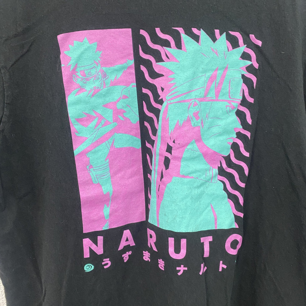 NARUTO　ナルト疾風伝　半袖アニメプリントTシャツ　ブラック　Mサイズ