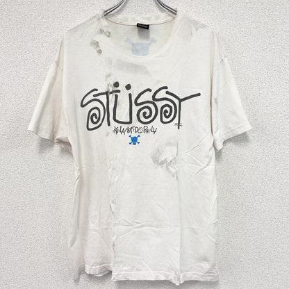 Stussy　ステューシー　半袖プリントTシャツ　白　ホワイト　Lサイズ