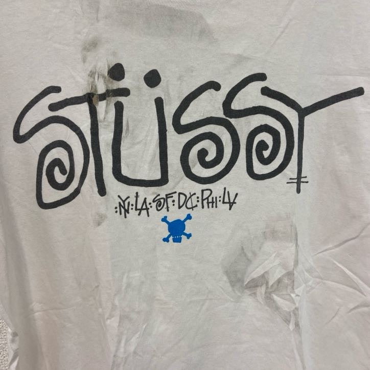 Stussy　ステューシー　半袖プリントTシャツ　白　ホワイト　Lサイズ