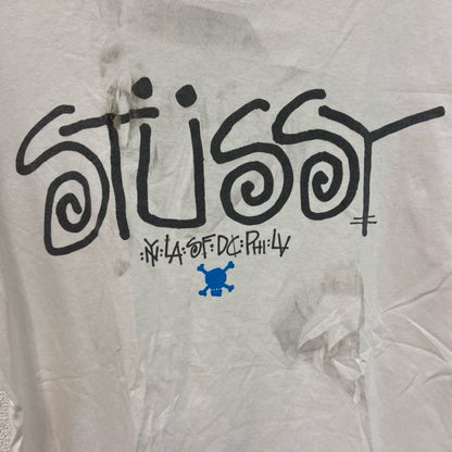 Stussy　ステューシー　半袖プリントTシャツ　白　ホワイト　Lサイズ