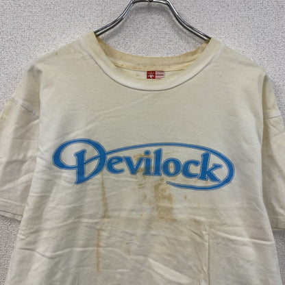 Devilock　デビロック　半袖プリントTシャツ　白　ホワイト　Lサイズ