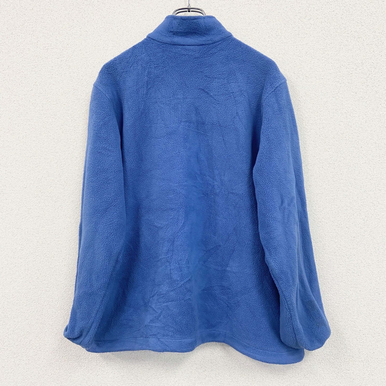 90s～　LAND’S END　ランズエンド　フルジップフリースジャケット/ボアジャケット　ヴィンテージ　青　ブルー　Lサイズ