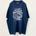 古着 used　GILDAN　ギルダン　半袖プリントTシャツ　魚　クルーネック　レトロデザイン　紺　ネイビー　XXLサイズ