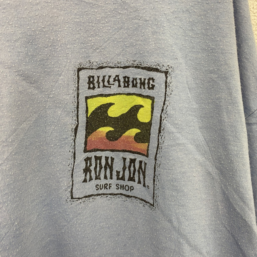 BILLABONG　ビラボン　半袖プリントTシャツ　水色　ライトブルー　XLサイズ