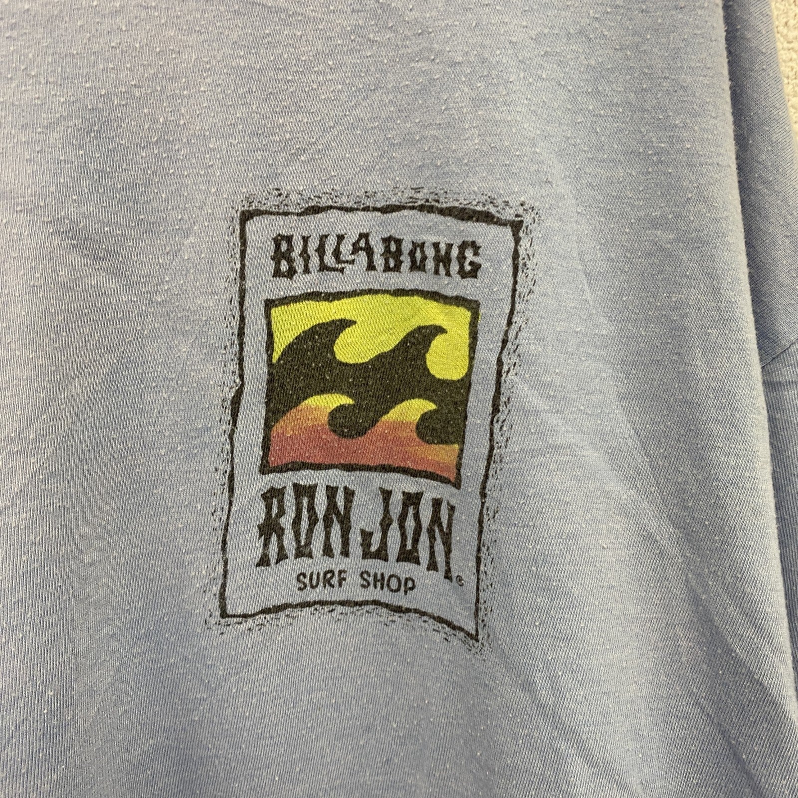 BILLABONG　ビラボン　半袖プリントTシャツ　水色　ライトブルー　XLサイズ