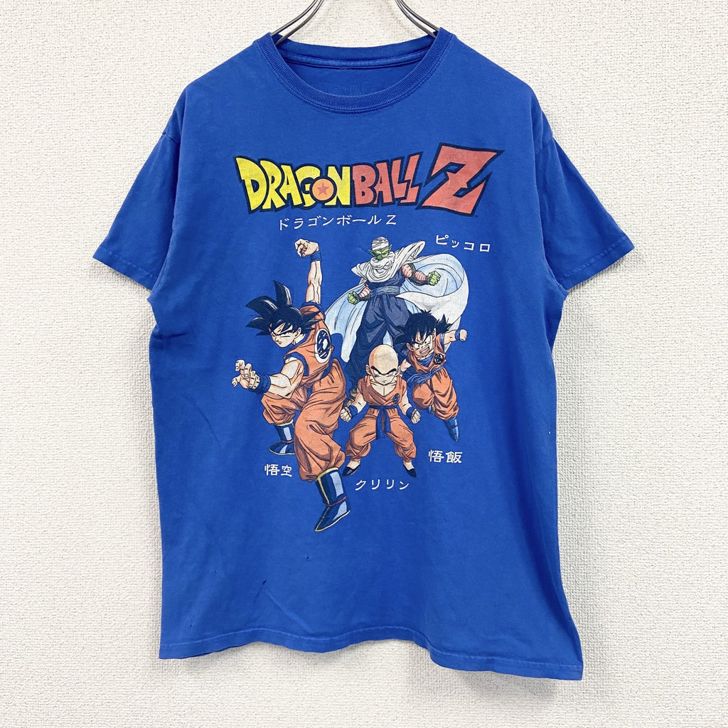 DRAGONBALL Z　ドラゴンボール　孫悟空　ピッコロ　半袖プリントTシャツ　アニメT　キャラクターT　青　ブルー　Mサイズ
