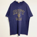古着 used　SOFFE ソフィ　半袖ロゴプリントTシャツ　クルーネック　米国海軍　NAVYMOM　ネイビー　紺　Lサイズ